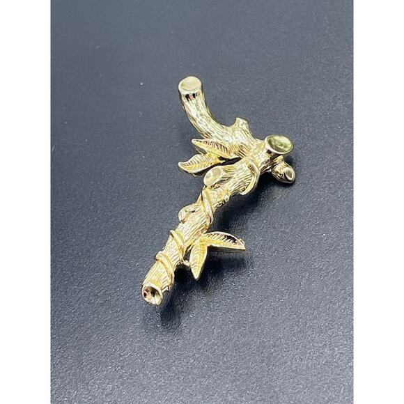 Sarah Cov Vintage 1964 ABC Collection Gold
Tone Initial L Bamboo Branch Brooch - Picture 3 of 7